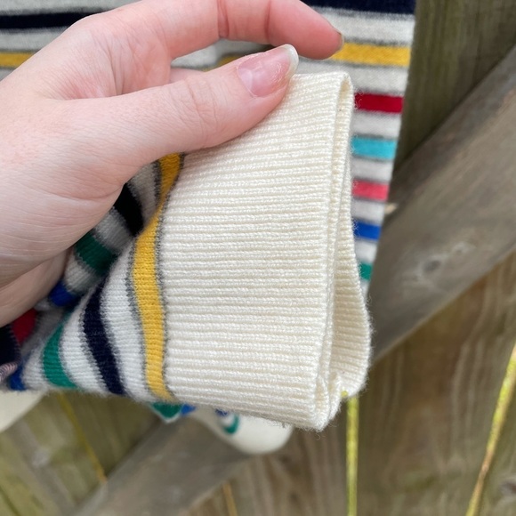 Talbots Lambswool Rainbow Stripe Crew Neck Sweater Top - Picture 5 of 7